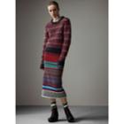 Burberry Burberry Fair Isle Knitted Wool Mohair Blend Sweater, Multicolour