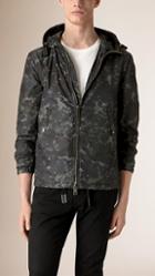 Burberry Brit Camouflage Technical Blouson With Hood