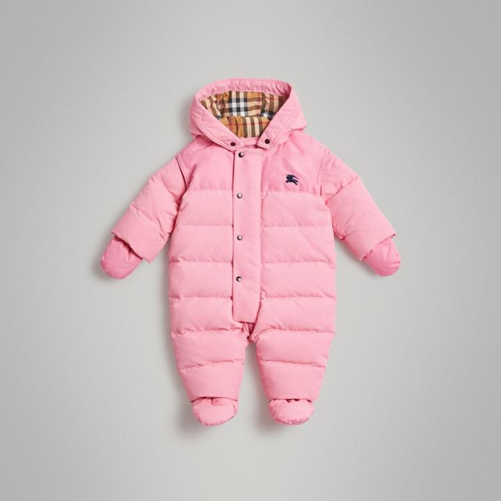 Burberry Burberry Down-filled Puffer Suit, Size: 3m, Pink