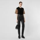 Burberry Burberry Vintage Check Detail Cotton T-shirt, Size: Xs, Black