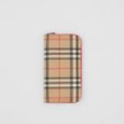 Burberry Burberry Vintage Check E-canvas And Leather Wallet, Red