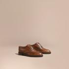 Burberry Burberry Leather Wingtip Brogues, Size: 41, Beige