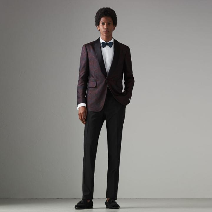Burberry Burberry Slim Fit Floral Silk Jacquard Evening Jacket, Size: 34r