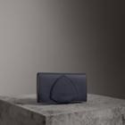 Burberry Burberry Equestrian Shield Two-tone Leather Continental Wallet, Blue