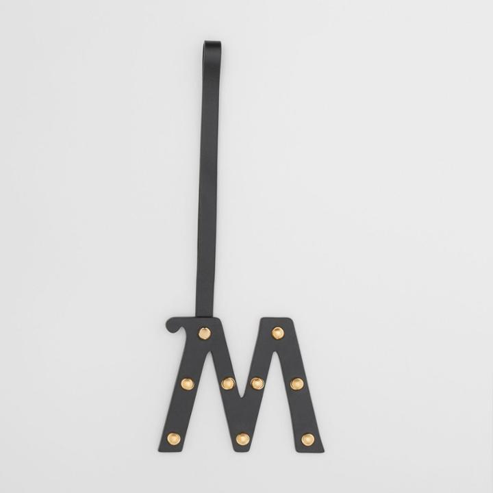 Burberry Burberry 'm' Studded Leather Alphabet Charm, Yellow