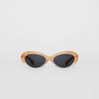 Burberry Burberry Glitter Detail Cat-eye Frame Sunglasses, Orange