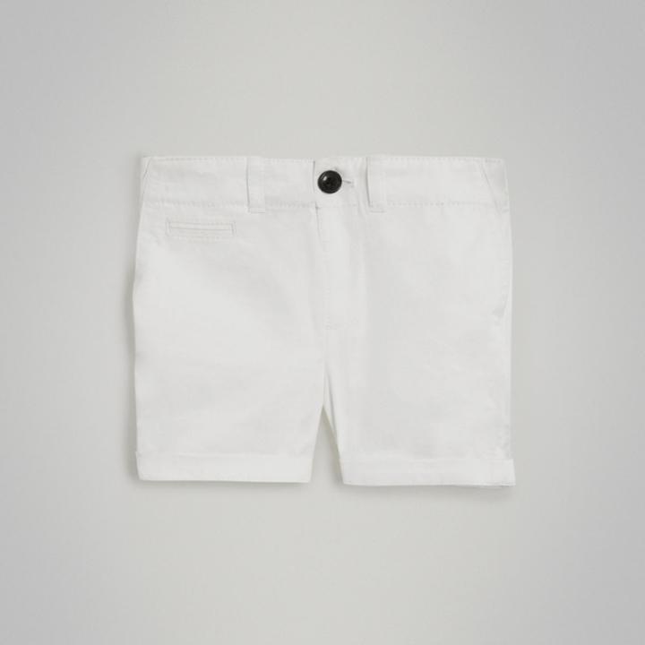 Burberry Burberry Cotton Twill Chino Shorts, Size: 12m, White