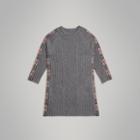Burberry Burberry Check Detail Wool Cashmere Dress, Size: 14y, Grey