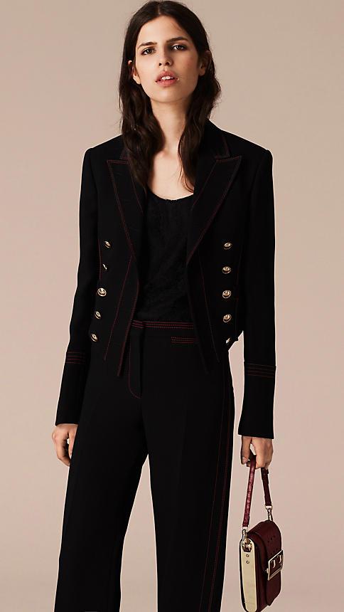 Burberry Military Wool Silk Twill Jacket