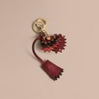 Burberry Burberry Beasts Leather Key Charm And Padlock, Red