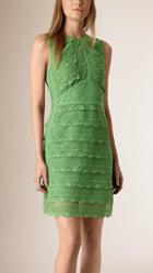 Burberry Prorsum Japanese Lace Sleeveless Babydoll Dress