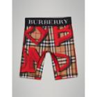 Burberry Burberry Graffiti Print Vintage Check Stretch Jersey Shorts, Size: 6y