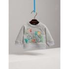 Burberry Burberry Childrens Adventure Motif Cotton Jersey Sweatshirt, Size: 18m, Grey