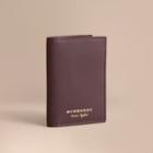 Burberry Burberry Trench Leather Folding Card Case, Purple