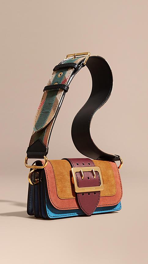 Burberry The Small Buckle Bag In Textured Leather