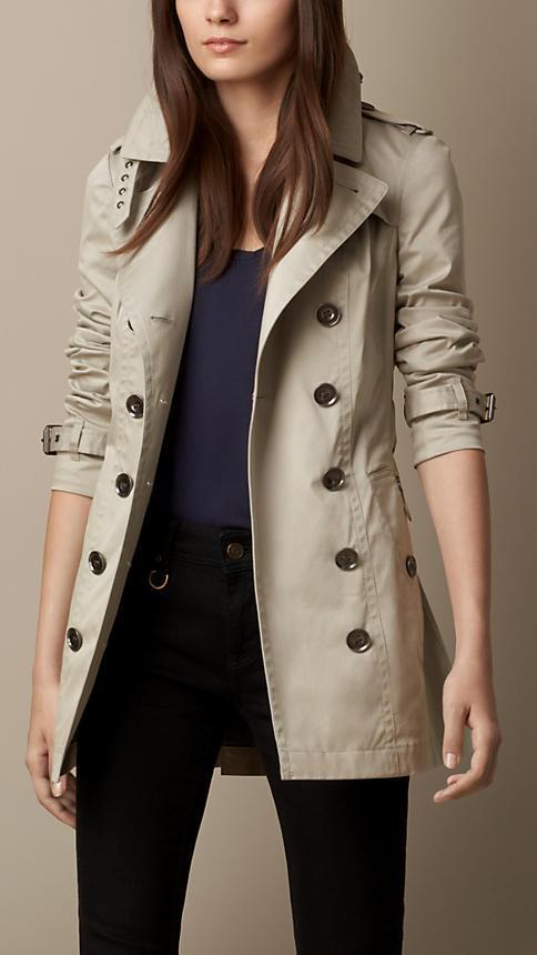 Burberry Brit Cotton Twill Trench Coat