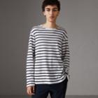 Burberry Burberry Breton Stripe Cotton Jersey Top