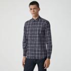 Burberry Burberry Fil Coup Check Cotton Shirt, Size: Xxl, Blue