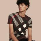 Burberry Abstract Check Cotton T-shirt