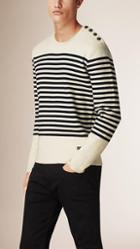 Burberry Brit Bretton Stripe Cotton Wool Sweater