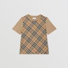 Burberry Burberry Childrens Vintage Check Panel Cotton T-shirt, Size: 12y