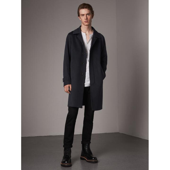 Burberry Burberry Cashmere Car Coat, Size: 38, Blue