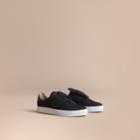 Burberry Burberry Trench Knot Cotton Gabardine Trainers, Size: 36.5, Black