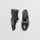 Burberry Burberry Link Detail Leather Shoe, Size: 39, Black