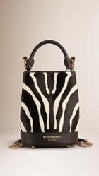Burberry The Small Bucket Backpack In Animal Print Calfskin
