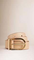 Burberry Burberry Grainy Leather Belt, Size: 95, White