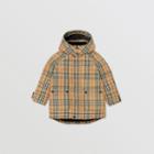 Burberry Burberry Childrens Vintage Check Down-filled Hooded Coat, Size: 14y, Beige