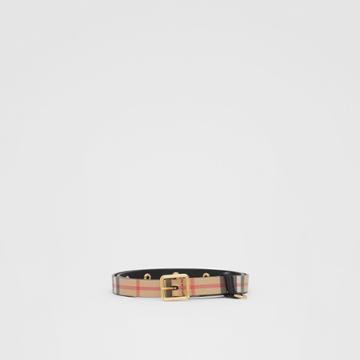 Burberry Burberry Childrens D-ring Detail Vintage Check E-canvas Belt, Size: 60, Black
