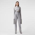 Burberry Burberry Cut-out Detail Wool Tailored Trousers, Size: 08, Purple