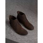 Burberry Burberry Brogue Detail Suede Desert Boots, Size: 43, Brown