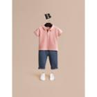 Burberry Burberry Check Placket Cotton Piqu Polo Shirt, Size: 18m, Pink