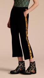 Burberry Python Print Trim Cropped Tailored Trousers