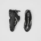 Burberry Burberry Crystal Detail Suede And Mesh Arthur Sneakers, Size: 35.5, Black