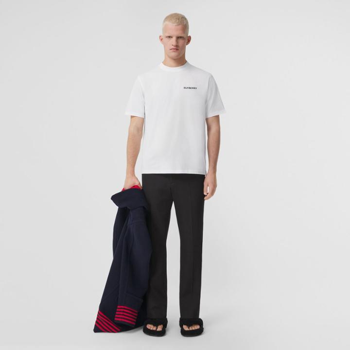 Burberry Burberry Logo Print Cotton T-shirt, Size: Xl