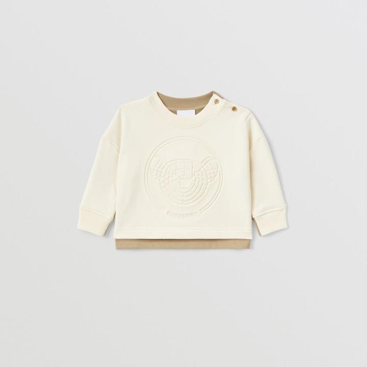 Burberry Burberry Childrens Thomas Bear Motif Two-tone Cotton Sweatshirt, Size: 12m