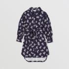 Burberry Burberry Childrens Thomas Bear Print Stretch Cotton Shirt Dress, Size: 10y