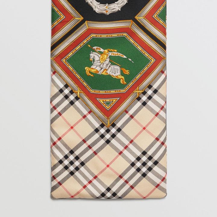 Burberry Burberry Archive Scarf Print Silk Puffer Scarf, Yellow