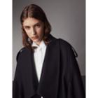 Burberry Burberry Wool Cashmere Blend Military Cape, Blue