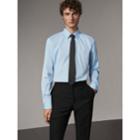 Burberry Burberry Modern Fit Stretch Cotton Shirt, Size: 17.5ssf, Blue