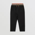 Burberry Burberry Childrens Icon Stripe Detail Cotton Twill Drawcord Trousers, Size: 10y