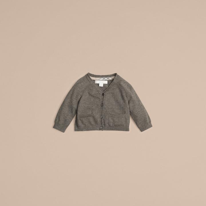 Burberry Burberry Classic Cotton Cardigan, Size: 6m, Grey