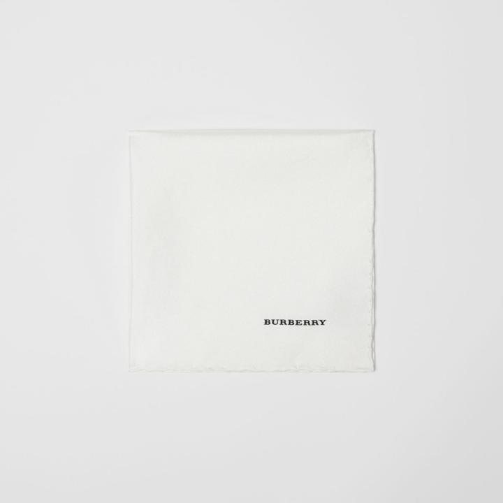 Burberry Burberry Silk Pocket Square, White