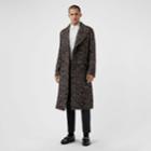 Burberry Burberry Wool Mohair Blend Tweed Tailored Coat, Size: 38, Black
