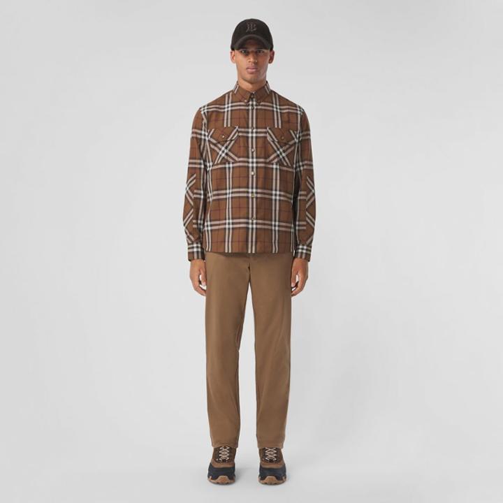 Burberry Burberry Check Cotton Poplin Shirt, Size: Xxxl