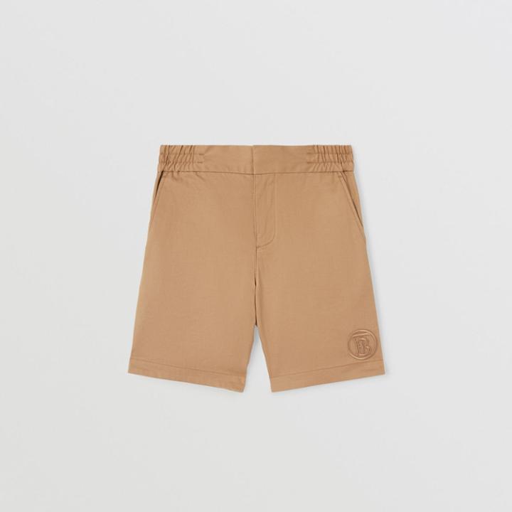 Burberry Burberry Childrens Monogram Motif Cotton Twill Chino Shorts, Size: 14y