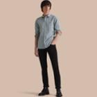 Burberry Burberry Gingham Cotton Poplin Shirt With Check Detail, Size: Xs, Blue